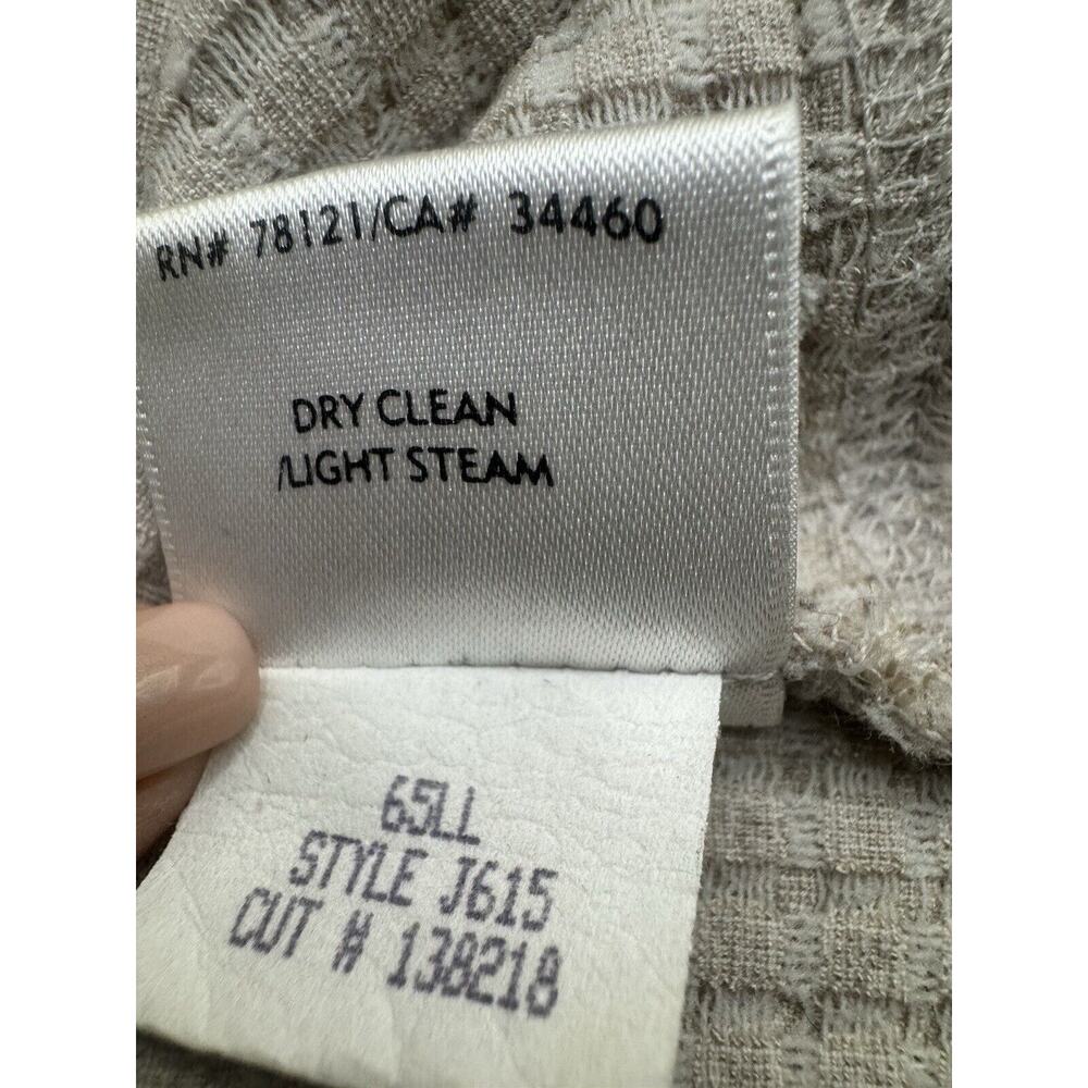 Eileen Fisher XS Beige Cream Italian Cotton Waffle Organic Coastal Shirt USA - Picture 13 of 15